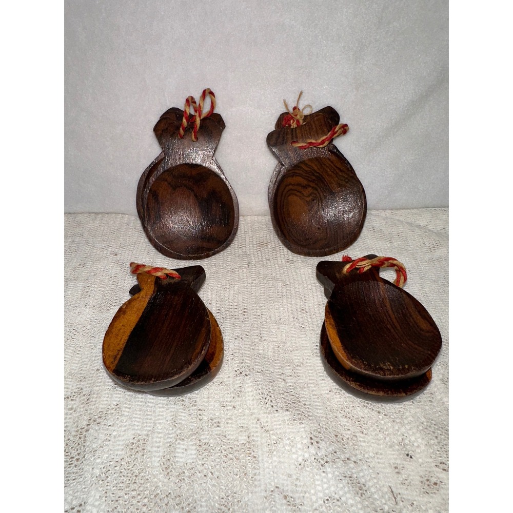 Wooden Castanets Musical‎ Instrument Percussion Handheld Rhythm Pair